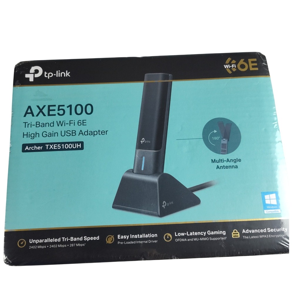 TP-Link Archer TXE5100UH WiFi 6E USB Adapter AXE5100 Tri-Band New High Gain
